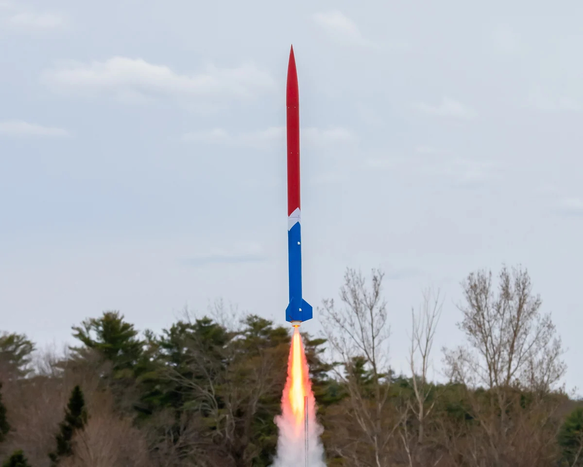 Camera 1 - Astrohawk II leaving the launch rail